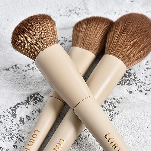 LORYP 18Pcs Vegan Makeup Brushes Set with Travel Case – Khaki