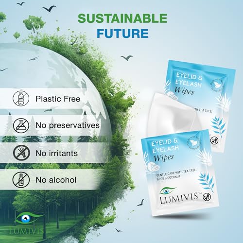Eyelid Wipes – Gentle Daily Eye Hygiene, 144 Individually Wrapped – Travel-Friendly & Vegan