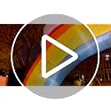 14FT Inflatable Rainbow Arch with LED Lights - Pride Yard Decorations, Outdoor Party & Garden Decor | Rainbow Inflatable Music Archway - Variation of Rainbow Arch