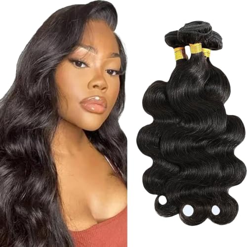 3 Bundles Human Hair Body Wave 8-12 Inch Natural Black Virgin Hair - Unprocessed & Reusable