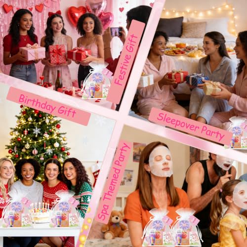 Spa Party Supplies Kit for Women - Face Masks, Lip Balm, Foot Bombs & More, 96 Pieces