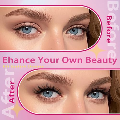 Self Adhesive Manga Eyelash Clusters Press-On Lashes No Glue Needed Pre Glued Eyelash Clusters Volume Anime Lash Clusters Individual Lashes by INSPEAUTY