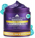 Purple Hair Mask for Blonde & Highlighted Hair - Neutralizes Brassiness & Adds Shine