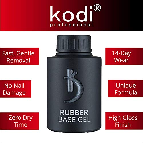 Professional Rubber Base Gel By Kodi | 35ml 1.18 oz | Soak Off, Polish Fingernails Coat Gel | For Long Lasting Nails Layer | Easy To Use, Non-Toxic & Scentless | Cure Under LED Or UV Lamp