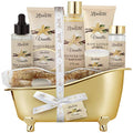 Luxury Spa Gift Basket for Women - Vanilla Bath & Body Set with Candle & Eye Mask