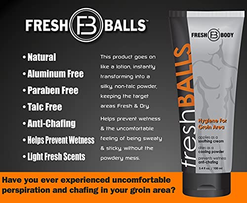 Men's Anti-Chafing Lotion Travel Pack Set - 60 Single-Use Fresh Balls On-The-Go 0.07 Fl Oz