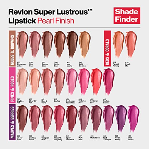Revlon Super Lustrous Lipstick, Creamy Formula For Soft, Fuller-Looking Lips, Moisturized Feel, 041 Gold Goddess, 0.15 oz