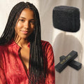 The Fox Afro Kinkys Bulk Human Hair for Braiding - 16 Inch Natural Color, 50g (Variation: 1B-Natural)