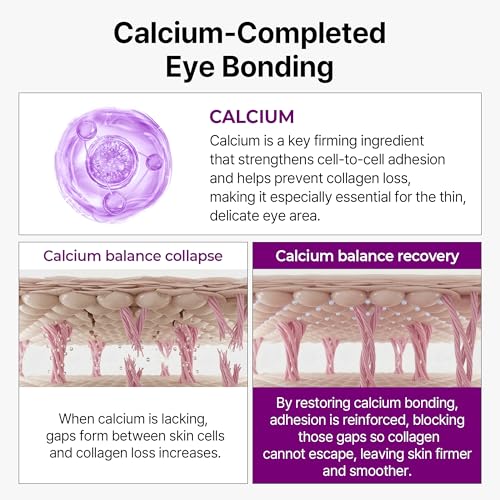 Calcium Bonding Eye Cream with Peptides - Firming Hydrating Eye Treatment - 0.51 Fl Oz (Pack of 1)