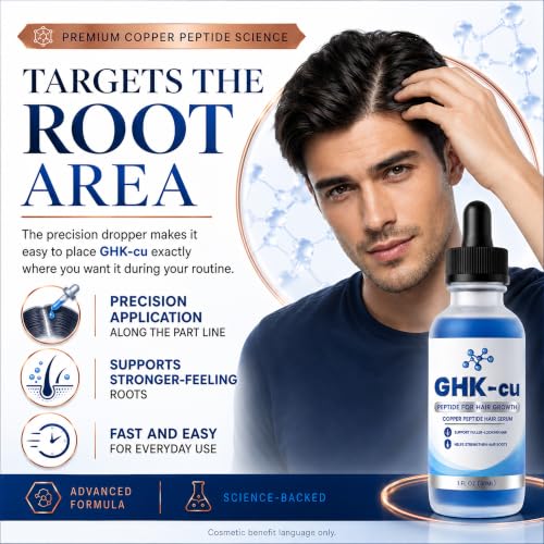 Copper Peptide Hair Growth Serum - 1 fl oz for Thinning Hair
