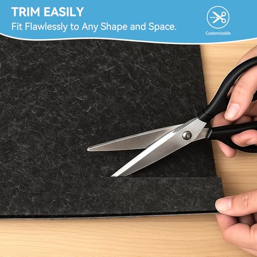 8' x 10' Waterproof Felt Rug Pad with Natural Rubber Backing - Non Slip Floor Protector - 1/4 Inch Thick - Secure Grip & Floor Protection