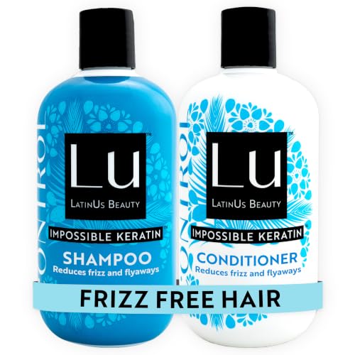 Anti Frizz Shampoo & Conditioner Set with Keratin & Murumuru Butter - 12 Fl Oz Each - LatinUs