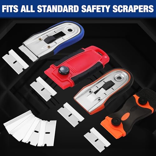 400 Pack Single Edge Razor Blades for Scraping & Cutting - High Carbon Steel