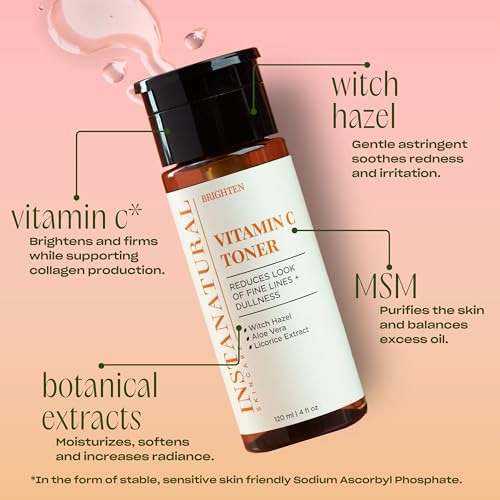 InstaNatural Vitamin C Face Toner - Brightening Anti-Aging Skin Care, 4 Fl Oz (Pack of 2)