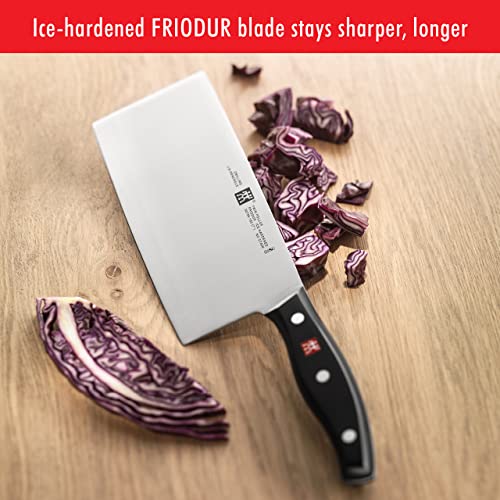 ZWILLING Twin Signature 7-Inch Black Stainless Steel Vegetable Cleaver - Razor-Sharp German Knife