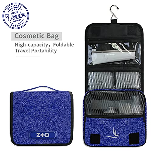 Bad Bananas Zeta Phi Beta Travel Toiletry Organizer Bag Hanging Octagons