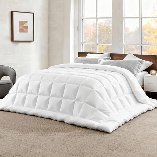 Oversized Queen Comforter Duvet Insert - White Quilted All-Season Bedding