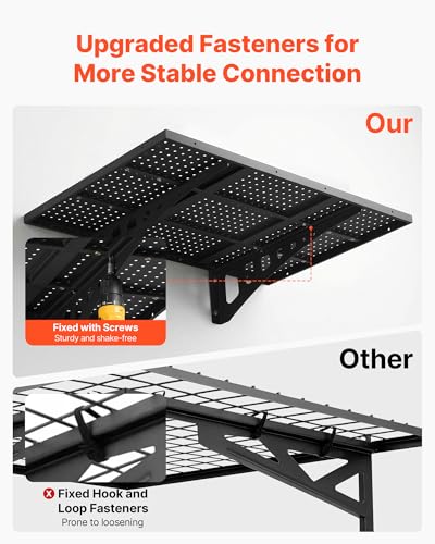 Heavy Duty Wall Mounted Garage Shelving 2 x 3 ft Steel Storage Racks - 560 lbs Capacity