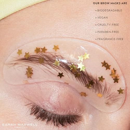 Sarah Maxwell Beauty Brow Mask: Ultimate Nourishing & Hydrating Treatment ? Natural Brow Revitalizer for Full & Vibrant Appearance - 10 Pack