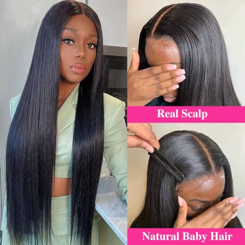 16 Inch Human Hair V Part Wig for Black Women - No Leave Out, Glueless, Natural Color