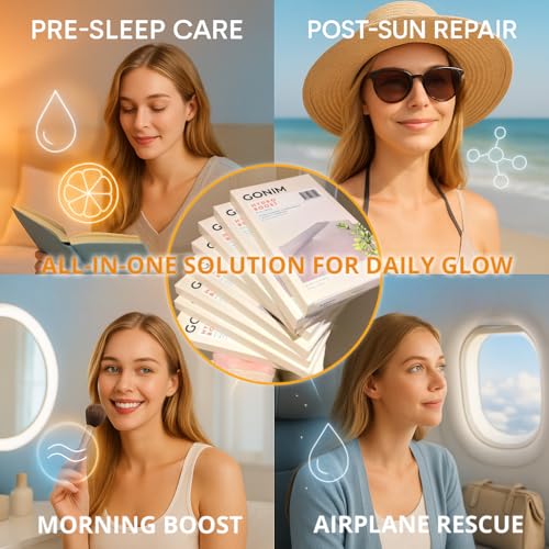 Hydrating Korean Face Mask Sheet with Hyaluronic Acid & Collagen - Pack of 15
