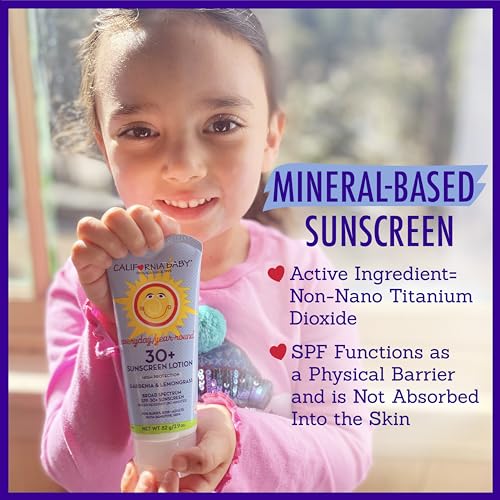 California Baby SPF 30+ Mineral Sunscreen for Babies - Floral Scent, Travel Size 82g
