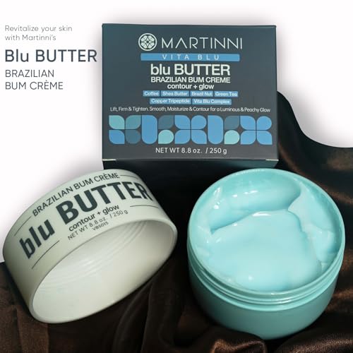 Martinni Brazilian Bum Cream ? 8.8oz | Cellulite Booty Cream for Firming, Hydrating & Contouring | Smoothing Body Butter with Brazil Nut, Shea Butter & Vita Blu Complex | Lifts, Tightens.