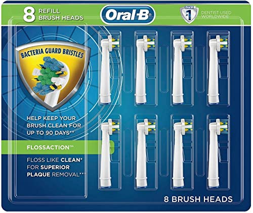 Oral-B Floss Action Replacement Brush Heads - 8 Count