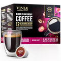 Medium Roast Coffee Pods with Red Grape Extract - 30 Count, Keto Certified - VINIA Blood Flow K-Cup