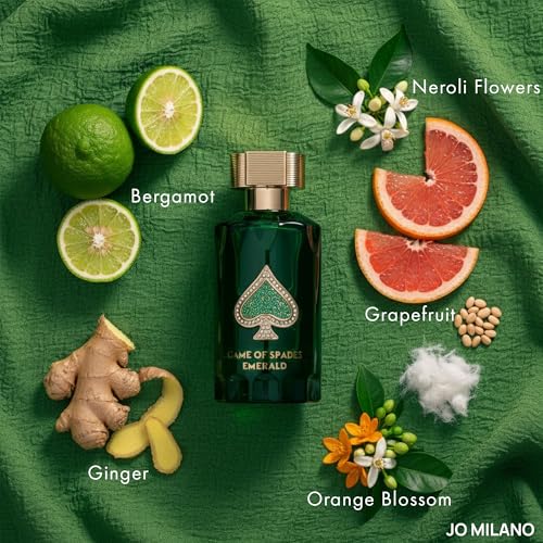 Jo Milano Game of Spades Emerald Unisex Parfum Spray 3 Fl Oz (88 ml) - Long Lasting Citrus & Musk Fragrance