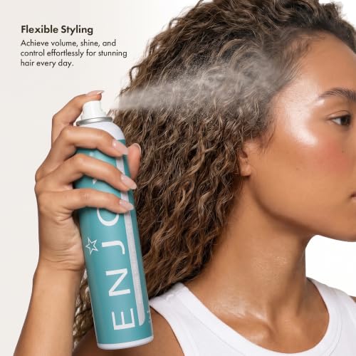 Enjoy Hair Finishing Spray - Flexible Hold, Anti-Frizz, Shine, 10 Oz