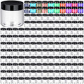 Aoriher 150 Pcs Plastic Container Jars with Lids Round Cosmetic Jars Empty Plastic Container for Lotion, Cream, Ointments, Makeup, Eye Shadow, Rhinestone, Samples, Pot, Travel Storage(2 oz,Black)