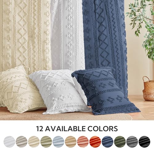 King Size Comforter Set 7 Pieces - Beige Farmhouse Boho Tufted Bed Bedding, Variation of THIS listing
