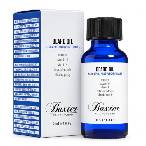 Beard Grooming Oil with Squalane & Avocado Oil - 1 Fl Oz, Nourishing & Anti-Itch