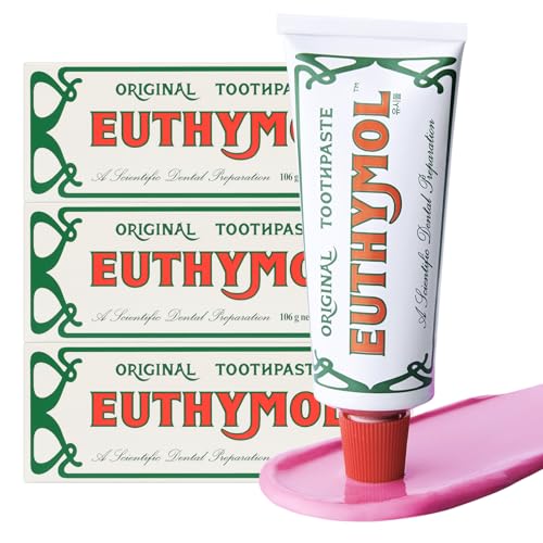 Euthymol Pink Toothpaste 3 Pack Fluoride-Free Gentle Oral Care