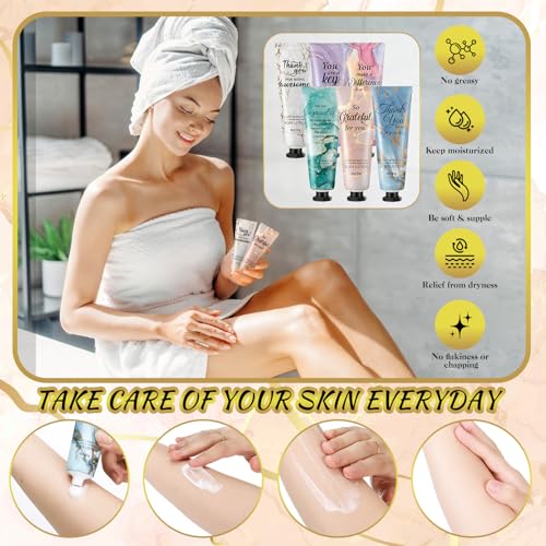 72pcs Mini Body Lotion Bulk Employee Appreciation Gifts for Coworker Teachers Valentines Day Inspirational Travel Size Dry Skin Hand Cream Lotion for Staff Team Women Men
