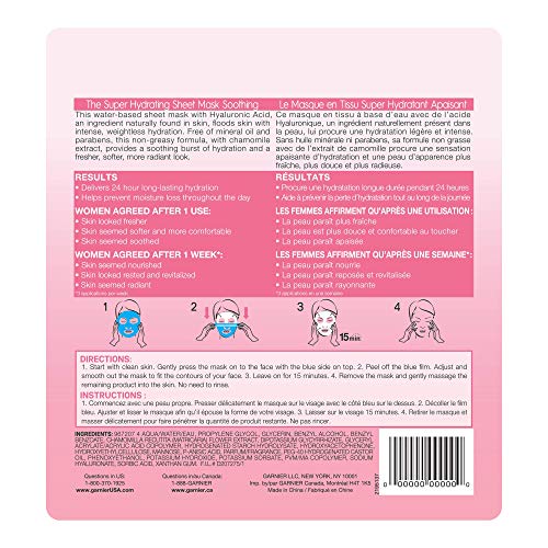 Garnier SkinActive Moisture Bomb Hydrating Face Mask 1.08 Fl Oz