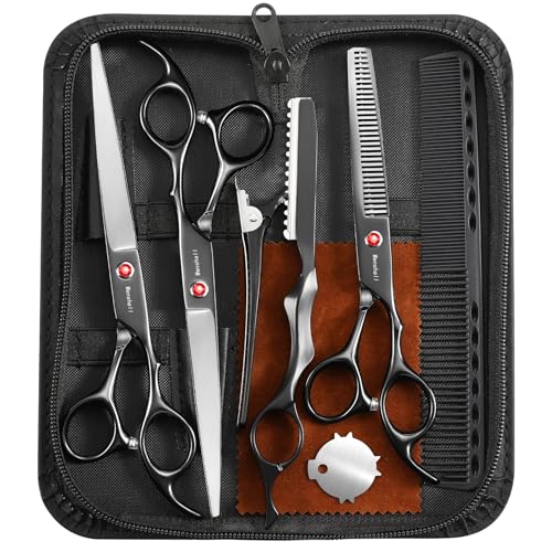Professional Hair Cutting Scissors Set 7.8 Inch Thinning & Straight Shears