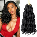 French Curl Braiding Hair 12 Inch Human Hair Blend - 8 Packs - 1B, Easy DIY Style