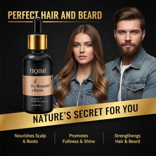 1 Fl Oz Minoxidil Hair Regrowth Foam for Women & Men with Biotin & Rosemary Oil