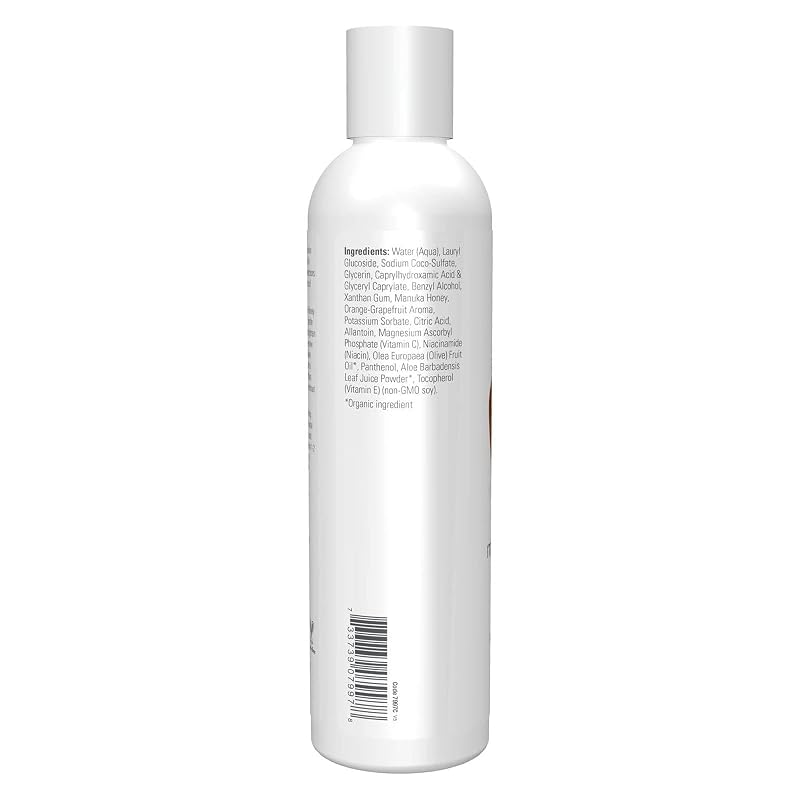 NOW Foods Vitamin C & Manuka Honey Gel Cleanser, 8 Oz (Pack of 2) – Brightening System