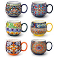 Vancasso 6-Pack Colorful Ceramic Coffee Mugs Set of 6, 18oz Each
