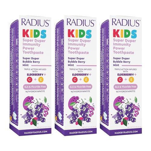 Kids Immunity Boost Toothpaste Bubble Berry Mint Pack of 3 - 2.5 Oz