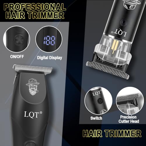 Men's Hair Clippers and Trimmer Set Cordless Clippers Haircut Nose Hair Trimmer Beard Trimmer and Shaver Professional Grooming for Face Nose Body