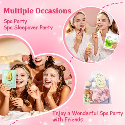 Comdian 200PCS Spa Party Supplies Kit with Face Masks, Hand Cream, Lip Balm, Eye Patches, Foot Bath Bombs & Accessories - Variation: 200PCS