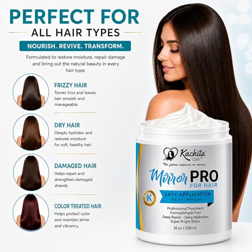 Kachita Spell MirrorPRO Super Gloss Coconut Hair Mask 16 oz for Dry & Frizzy Hair