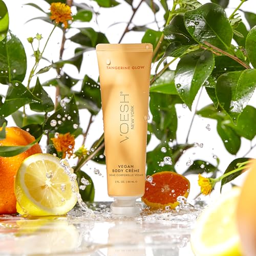 VOESH Vegan Body Creme - Skin Moisturing Cream, K-Beauty Korean Skincare, Tangerine Glow - 3oz