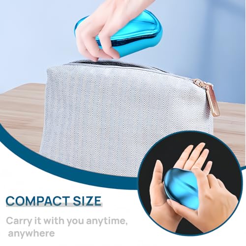 Natural Crystal Hair Remover (Light Blue) - Reusable Painless Nano Glass Hair Eraser, Shaver-Free Gentle Epilator & Exfoliator for Smooth Silky Skin
