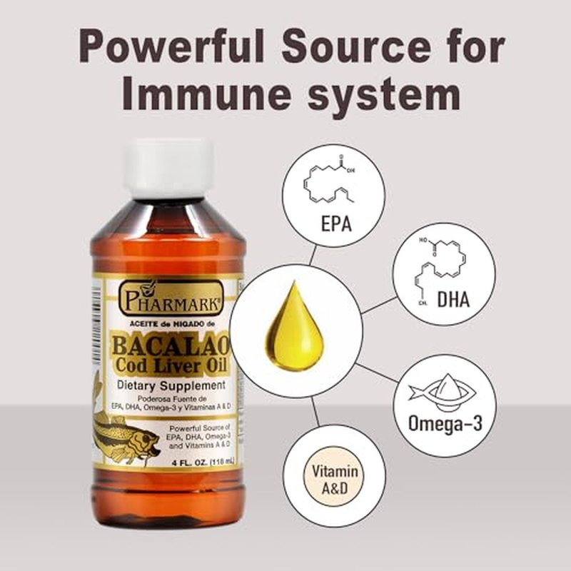 Aceite De Higado De Bacalao 8 Oz. Cod Liver Oil 2-Pack