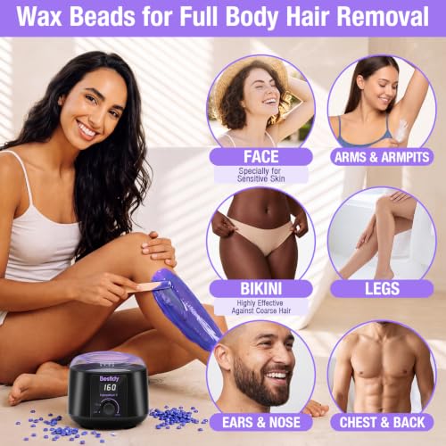 Home Waxing Kit for Women & Men, 42.32oz Wax Warmer & Full Accessories